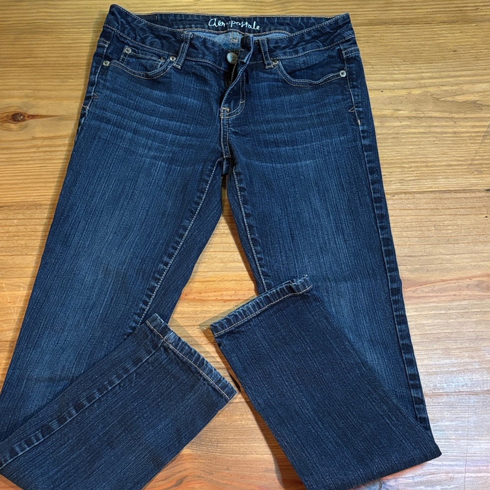 Aeropostale Dark Blue Straight Leg skinny Jeans